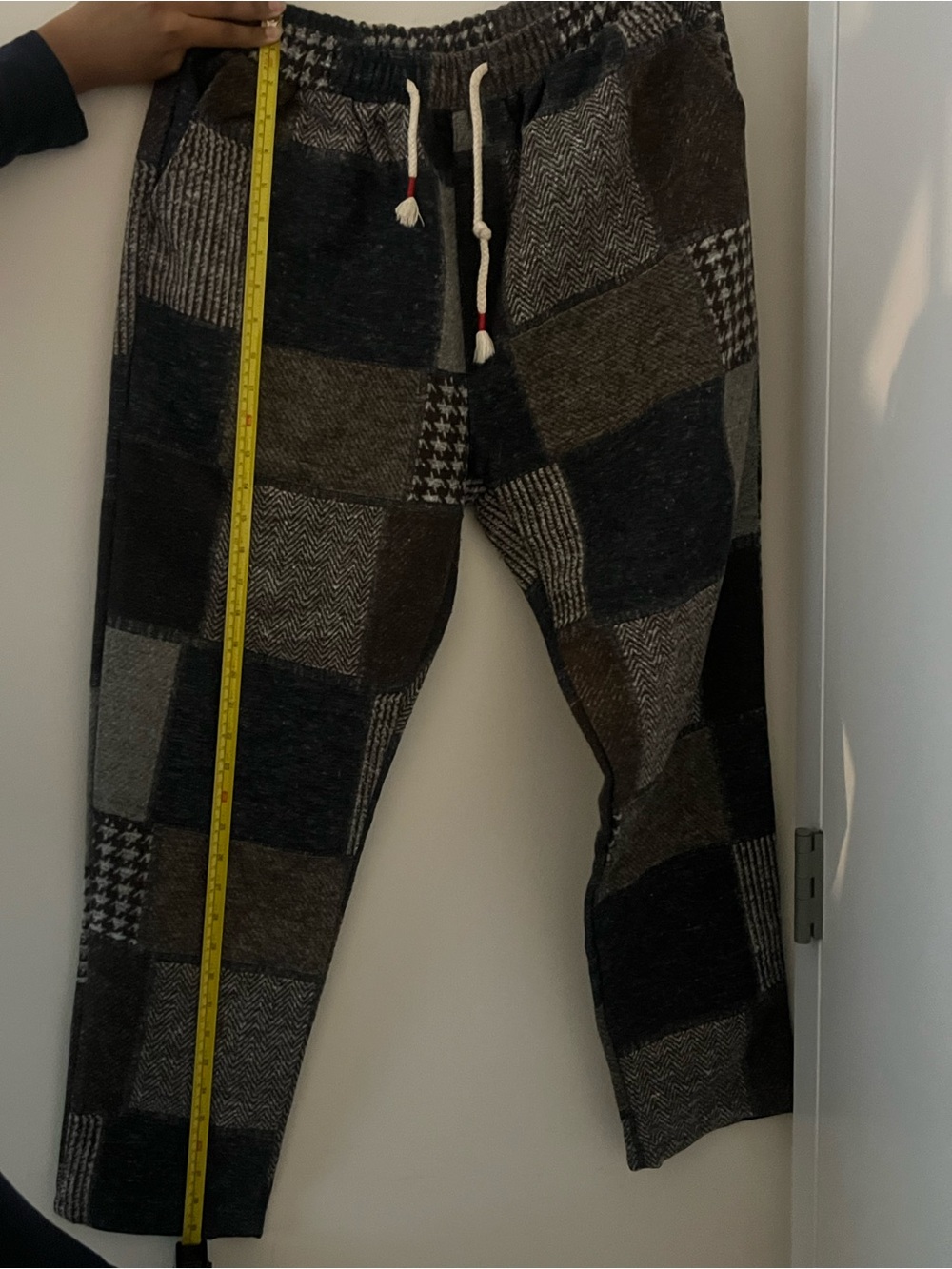 Men's Patchwork Pants - Blue and Gray - Picture 9 of 9